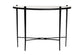 Baxton Studio Caledon Marble Console Table - Modern Rustic Accent Table with Hand-Forged Metal Frame and Half-Moon Tabletop