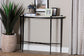 Baxton Studio Caledon Marble Console Table - Modern Rustic Accent Table with Hand-Forged Metal Frame and Half-Moon Tabletop