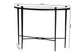 Baxton Studio Caledon Marble Console Table - Modern Rustic Accent Table with Hand-Forged Metal Frame and Half-Moon Tabletop
