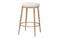 Baxton Studio Jessa Counter Stool - Modern Rustic Backless Stool with Hand-Forged Metal Frame and Integrated Footrest for Kitchen Island or Lounge