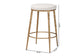 Baxton Studio Jessa Counter Stool - Modern Rustic Backless Stool with Hand-Forged Metal Frame and Integrated Footrest for Kitchen Island or Lounge
