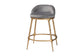 Baxton Studio Aarush Counter Stool - Modern Rustic Seating with Hand-Forged Metal Frame and Low Back for Kitchen Island or Lounge