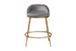 Baxton Studio Aarush Counter Stool - Modern Rustic Seating with Hand-Forged Metal Frame and Low Back for Kitchen Island or Lounge