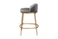 Baxton Studio Aarush Counter Stool - Modern Rustic Seating with Hand-Forged Metal Frame and Low Back for Kitchen Island or Lounge