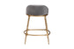Baxton Studio Aarush Counter Stool - Modern Rustic Seating with Hand-Forged Metal Frame and Low Back for Kitchen Island or Lounge