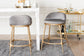 Baxton Studio Aarush Counter Stool - Modern Rustic Seating with Hand-Forged Metal Frame and Low Back for Kitchen Island or Lounge