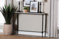 Baxton Studio Edsel Marble Console Table - Modern Rustic Accent Table with Hand-Forged Metal Frame for Living Room or Entryway, Rectangle