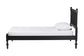 Baxton Studio Callison Spindle Platform Bed - Turned Farmhouse Bed Frame with Spoked Headboard and Sculpted Legs, Black, Twin