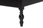 Baxton Studio Callison Spindle Platform Bed - Turned Farmhouse Bed Frame with Spoked Headboard and Sculpted Legs, Black, Twin