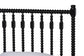 Baxton Studio Callison Spindle Platform Bed - Turned Farmhouse Bed Frame with Spoked Headboard and Sculpted Legs, Black, Full