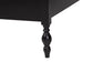 Baxton Studio Callison Spindle Platform Bed - Turned Farmhouse Bed Frame with Spoked Headboard and Sculpted Legs, Black, Queen