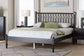 Baxton Studio Callison Spindle Platform Bed - Turned Farmhouse Bed Frame with Spoked Headboard and Sculpted Legs, Black, Queen