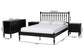 Baxton Studio Callison Spindle 4-Piece Bedroom Set - Farmhouse Platform Bed with Matching Dresser and 2-Drawer Nightstands, Black, Full