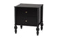 Baxton Studio Callison Spindle 4-Piece Bedroom Set - Farmhouse Platform Bed with Matching Dresser and 2-Drawer Nightstands, Black, Full