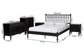 Baxton Studio Callison Spindle 5-Piece Bedroom Set - Farmhouse Platform Bed with Matching Dresser, Chest, and 2-Drawer Nightstands, Black, Full
