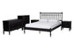 Baxton Studio Callison Spindle 5-Piece Bedroom Set - Farmhouse Platform Bed with Matching Dresser, Chest, and 2-Drawer Nightstands, Black, Full