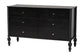Baxton Studio Callison Spindle 5-Piece Bedroom Set - Farmhouse Platform Bed with Matching Dresser, Chest, and 2-Drawer Nightstands, Black, Queen