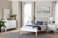 Baxton Studio Callison Spindle 4-Piece Bedroom Set - Farmhouse Platform Bed with Matching Dresser and 2-Drawer Nightstands, White, Twin