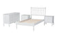 Baxton Studio Callison Spindle 4-Piece Bedroom Set - Farmhouse Platform Bed with Matching Dresser and 2-Drawer Nightstands, White, Twin