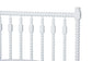 Baxton Studio Callison Spindle 4-Piece Bedroom Set - Farmhouse Platform Bed with Matching Dresser and 2-Drawer Nightstands, White, Twin