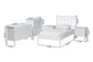Baxton Studio Callison Spindle 5-Piece Bedroom Set - Farmhouse Platform Bed with Matching Dresser, Chest, and 2-Drawer Nightstands, White, Twin