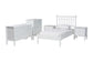Baxton Studio Callison Spindle 5-Piece Bedroom Set - Farmhouse Platform Bed with Matching Dresser, Chest, and 2-Drawer Nightstands, White, Twin