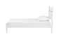 Baxton Studio Callison Spindle Platform Bed - Turned Farmhouse Bed Frame with Spoked Headboard and Sculpted Legs, White, Twin