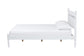 Baxton Studio Callison Spindle Platform Bed - Turned Farmhouse Bed Frame with Spoked Headboard and Sculpted Legs, White, Queen