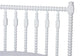 Baxton Studio Callison Spindle Platform Bed - Turned Farmhouse Bed Frame with Spoked Headboard and Sculpted Legs, White, Full