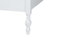 Baxton Studio Callison Spindle Platform Bed - Turned Farmhouse Bed Frame with Spoked Headboard and Sculpted Legs, White, Full