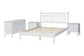 Baxton Studio Callison Spindle 4-Piece Bedroom Set - Farmhouse Platform Bed with Matching Dresser and 2-Drawer Nightstands, White, Queen