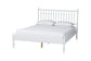 Baxton Studio Callison Spindle 4-Piece Bedroom Set - Farmhouse Platform Bed with Matching Dresser and 2-Drawer Nightstands, White, Queen