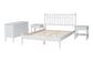 Baxton Studio Denita Spindle 4-Piece Bedroom Set - Farmhouse Platform Bed with Matching Dresser and 1-Drawer Nightstands, White, Full