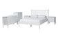 Baxton Studio Callison Spindle 5-Piece Bedroom Set - Farmhouse Platform Bed with Matching Dresser, Chest, and 2-Drawer Nightstands, White, Full