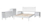 Baxton Studio Callison Spindle 5-Piece Bedroom Set - Farmhouse Platform Bed with Matching Dresser, Chest, and 2-Drawer Nightstands, White, Full