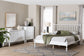 Baxton Studio Denita Spindle 4-Piece Bedroom Set - Farmhouse Platform Bed with Matching Dresser, Chest, and 1-Drawer Nightstand, White, Full