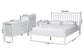 Baxton Studio Denita Spindle 4-Piece Bedroom Set - Farmhouse Platform Bed with Matching Dresser, Chest, and 1-Drawer Nightstand, White, Full