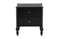 Baxton Studio Callison Spindle Nightstand - 2-Drawer Farmhouse Bedside Table with Turned Accents for Bedroom, Black