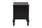 Baxton Studio Callison Spindle Nightstand - 2-Drawer Farmhouse Bedside Table with Turned Accents for Bedroom, Black