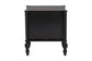 Baxton Studio Callison Spindle Nightstand - 2-Drawer Farmhouse Bedside Table with Turned Accents for Bedroom, Black