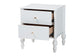 Baxton Studio Callison Spindle Nightstand - 2-Drawer Farmhouse Bedside Table with Turned Accents for Bedroom, White