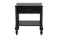 Baxton Studio Callison Spindle Nightstand - 1-Drawer Farmhouse Bedside Table with Open Shelf Storage and Turned Accents for Bedroom, Black