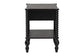 Baxton Studio Callison Spindle Nightstand - 1-Drawer Farmhouse Bedside Table with Open Shelf Storage and Turned Accents for Bedroom, Black