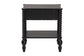 Baxton Studio Callison Spindle Nightstand - 1-Drawer Farmhouse Bedside Table with Open Shelf Storage and Turned Accents for Bedroom, Black