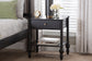 Baxton Studio Callison Spindle Nightstand - 1-Drawer Farmhouse Bedside Table with Open Shelf Storage and Turned Accents for Bedroom, Black