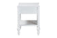Baxton Studio Callison Spindle Nightstand - 1-Drawer Farmhouse Bedside Table with Open Shelf Storage and Turned Accents for Bedroom, White