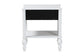 Baxton Studio Callison Spindle Nightstand - 1-Drawer Farmhouse Bedside Table with Open Shelf Storage and Turned Accents for Bedroom, White