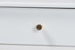 Baxton Studio Callison Spindle Nightstand - 1-Drawer Farmhouse Bedside Table with Open Shelf Storage and Turned Accents for Bedroom, White