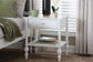 Baxton Studio Callison Spindle Nightstand - 1-Drawer Farmhouse Bedside Table with Open Shelf Storage and Turned Accents for Bedroom, White
