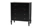 Baxton Studio Callison Spindle Chest - 4-Drawer Farmhouse Vertical Cabinet with Turned Accents for Bedroom, Black
